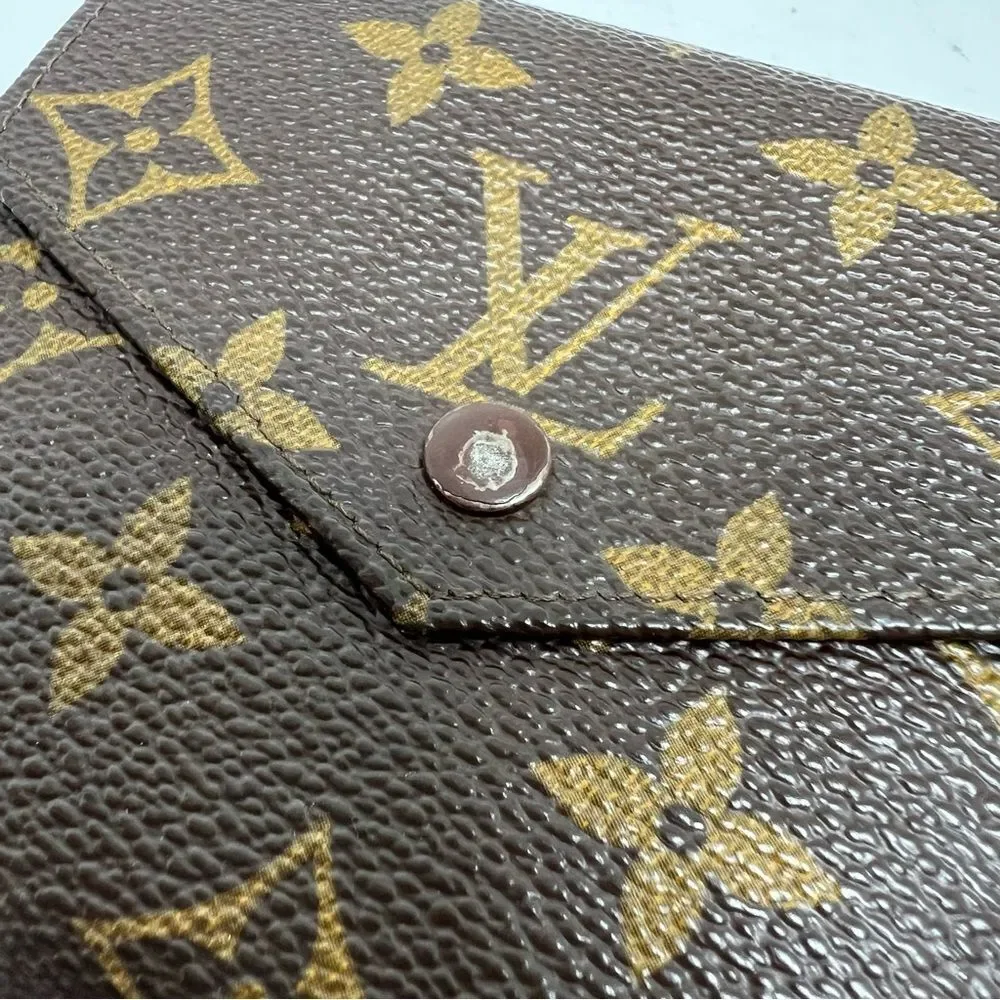 Louis Vuitton Vintage Monogram Compact Elise Double Sided Snap Wallet
